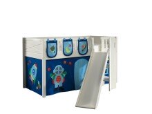 Spielbett >SCOTT< in Weiß Textilset Astro -...
