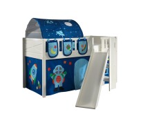 Spielbett >SCOTT< in Weiß Textilset Astro -...