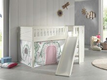 Spielbett >SCOTT< in Weiß Textilset Birdy -...