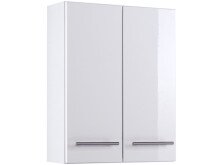 Hängeschrank >Parma< in Weiß/Hochglanz aus MDF - 50x64x20cm (BxHxT)