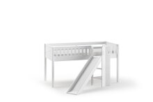 Spielbett >SCOTT< in Weiß Textilset Birdy - 207,6x114x203,7 (BxHxT)