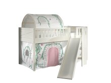 Spielbett >SCOTT< in Weiß Textilset Birdy -...