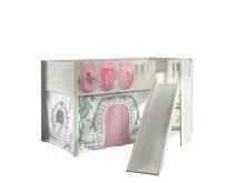 Spielbett >SCOTT< in Weiß Textilset Birdy -...