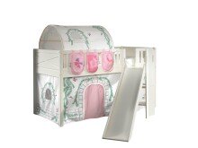 Spielbett >SCOTT< in Weiß Textilset Birdy -...
