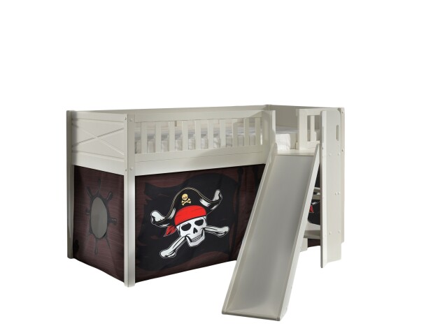Spielbett >SCOTT< in Weiß Textilset Caribian Pirate - 207,6x114x203,7 (BxHxT)