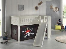 Spielbett >SCOTT< in Weiß Textilset Caribian...