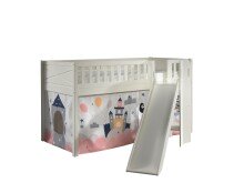 Spielbett >SCOTT< in Weiß Textilset Princess...