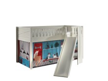 Spielbett >SCOTT< in Weiß Textilset Pet Shop...