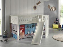 Spielbett >SCOTT< in Weiß Textilset Pet Shop...