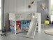 Spielbett >SCOTT< in Weiß Textilset Pet Shop - 207,6x114x203,7 (BxHxT)