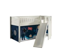 Spielbett >SCOTT< in Weiß Textilset Space...