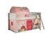 Spielbett >SCOTT< in Weiß Textilset Spring - 207,6x114x134,7 (BxHxT)