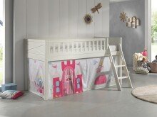 Spielbett >SCOTT< in Weiß Textilset Princess...