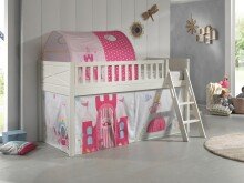 Spielbett >SCOTT< in Weiß Textilset Princess...