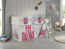 Spielbett >SCOTT< in Weiß Textilset Princess...