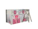 Spielbett >SCOTT< in Weiß Textilset Princess - 207,6x114x134,7 (BxHxT)