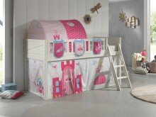 Spielbett >SCOTT< in Weiß Textilset Princess...