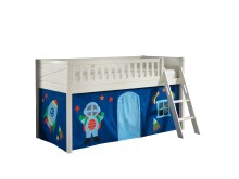 Spielbett >SCOTT< in Weiß Textilset Astro -...