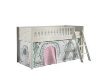 Spielbett >SCOTT< in Weiß Textilset Birdy -...