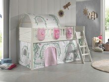 Spielbett >SCOTT< in Weiß Textilset Birdy -...