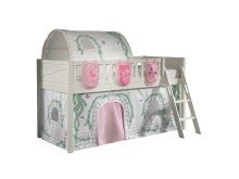 Spielbett >SCOTT< in Weiß Textilset Birdy -...