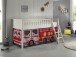 Spielbett >SCOTT< in Weiß Textilset Fire Rescue - 207,6x114x134,7 (BxHxT)