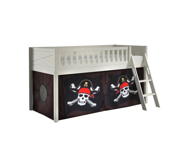 Spielbett >SCOTT< in Weiß Textilset Caribian Pirate - 207,6x114x134,7 (BxHxT)