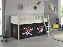 Spielbett >SCOTT< in Weiß Textilset Caribian...