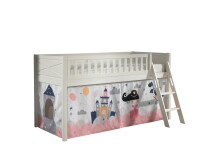Spielbett >SCOTT< in Weiß Textilset Princess...