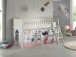 Spielbett >SCOTT< in Weiß Textilset Princess Sophie - 207,6x114x134,7 (BxHxT)