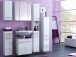 Seitenschrank >Parma< in Weiß/Hochglanz aus MDF - 25x181x20cm (BxHxT)