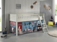 Spielbett >SCOTT< in Weiß Textilset Pet Shop...