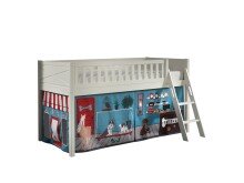 Spielbett >SCOTT< in Weiß Textilset Pet Shop...