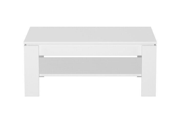 Couchtisch >Basic< in weiß aus Holzwerkstoff - 110x47x65cm (BxHxT)