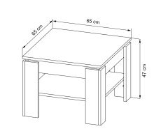 Beistelltisch >Basic< in Grandson Eiche dunkel - 65x47x65 (BxHxT)