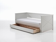 Funktionsbett >PINO< in Weiß - 209,4x80,1x100,3 (BxHxT)