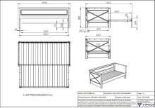 Funktionsbett >PINO< in Weiß - 209,4x80,1x100,3 (BxHxT)