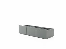 Bettschubkasten >PINO< in Grau aus MDF -...
