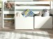 Bettschubkasten >PINO< in Weiß aus MDF - 55,8x39,6x60cm (BxHxT)