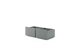 Bettschubkasten >PINO< in Grau aus MDF -...