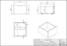 Bettschubkasten >PINO< in Grau aus MDF - 55,8x39,6x60cm (BxHxT)