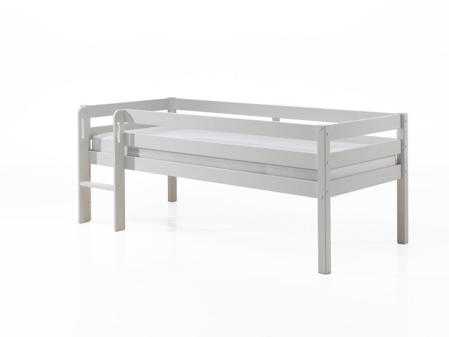 Spielbett >PINO< in Weiß aus Skandinavische Kiefer - 207,6x83x104,9cm (BxHxT)