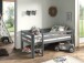 Spielbett >PINO< in Grau aus Skandinavische Kiefer - 207,6x83x104,9cm (BxHxT)
