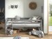 Spielbett >PINO< in Grau aus Skandinavische Kiefer - 207,6x83x104,9cm (BxHxT)