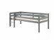 Spielbett >PINO< in Grau aus Skandinavische Kiefer - 207,6x83x104,9cm (BxHxT)