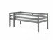Spielbett >PINO< in Grau aus Skandinavische Kiefer - 207,6x83x104,9cm (BxHxT)