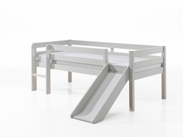 Spielbett >PINO< in Weiß aus Skandinavische Kiefer - 207,6x83x175cm (BxHxT)