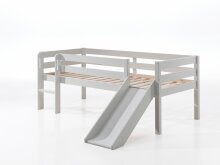 Spielbett >PINO< in Weiß aus Skandinavische Kiefer - 207,6x83x175cm (BxHxT)