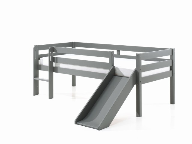 Spielbett >PINO< in Grau aus Skandinavische Kiefer - 207,6x83x175cm (BxHxT)