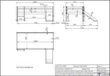 Spielbett >PINO< in Grau aus Skandinavische Kiefer - 207,6x83x175cm (BxHxT)